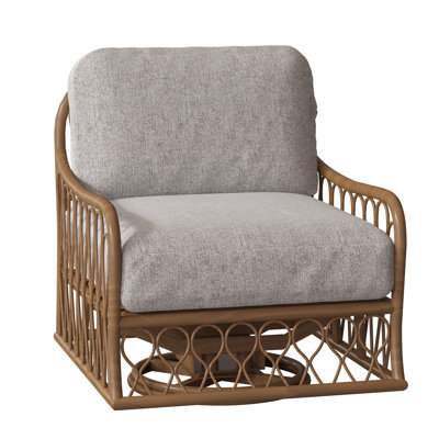 Chaise berçante pivotante avec coussins Cane