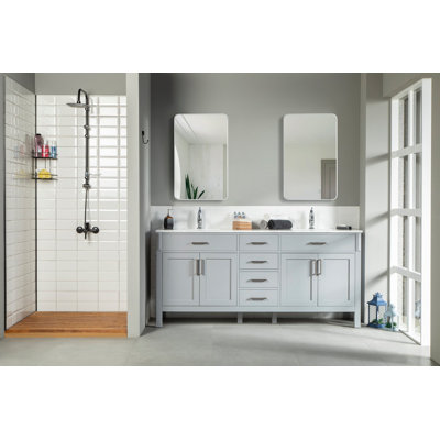 Flora 72" Vanity with Integrated Porcelain Sink