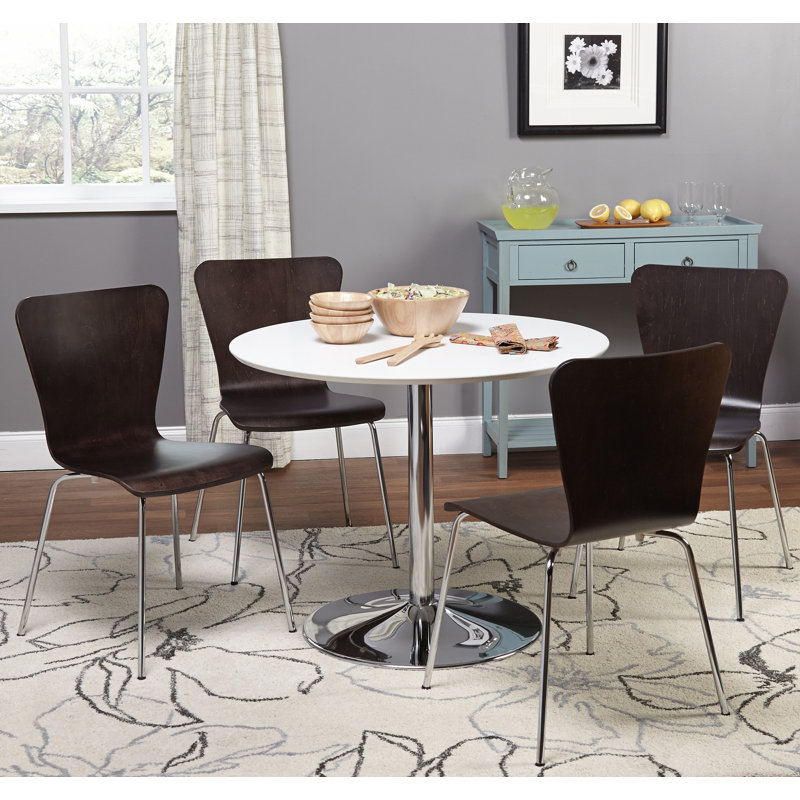 Ensemble de salle à manger Theotis, Espresso, 5 (1 table + 4 chaises)