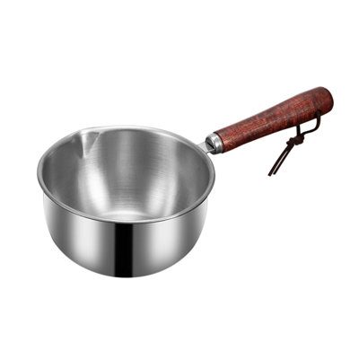 small cooking pot 304 Three-layer Steel Thickened Hot Oil Small Pot Stainless Steel Deepened Min Splashing Oil Burning Oil Household Small Oil Pot