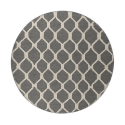 Trellis Gray Indoor and Outdoor Area Rug