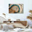 Ensemble de 1 tableau sur toile tendue à motif abstrait de bois et d'agate-2060337630