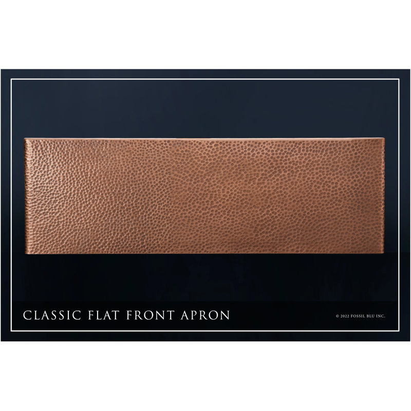 Luxury Heavy 12-Gauge Copper Farmhouse Sink, Includes Accessories, Flat Front