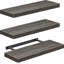 3 tablettes flottantes grises