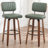 Upholstered Swivel Bar Stool with Wood Frame-113262445-113262447