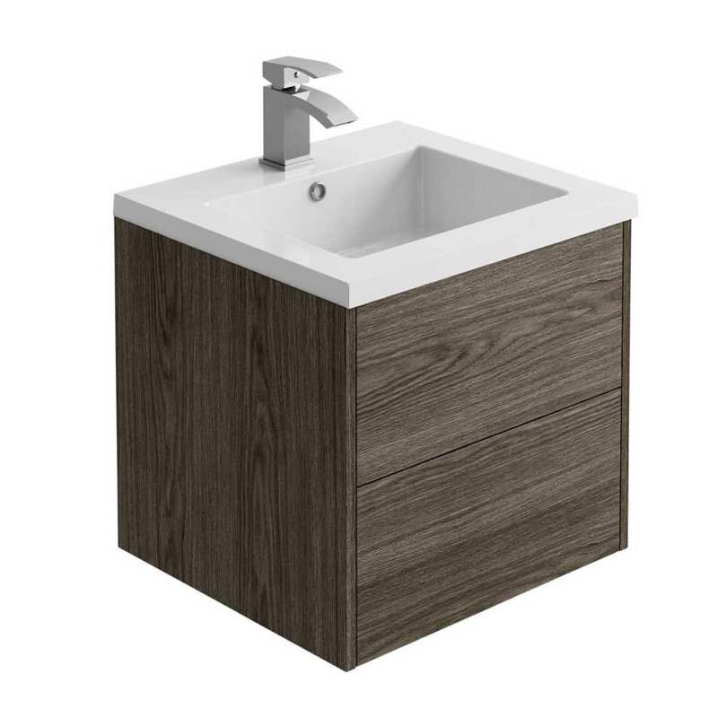 Benta 500 mm Single Vanity with Integrated Resin Basin, Grey