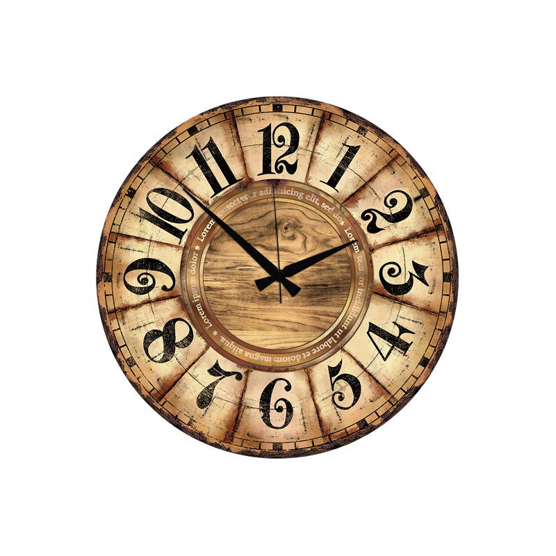 Horloge 19,7 po x 19,7 po Elegant 100% panneau de fibres à densité moyenne, épaisseur: 0,2 pouce | Parfait pour la décoration de la maison ou du bureau, le design élégant ajoute une touche moderne à n'importe quelle pièce