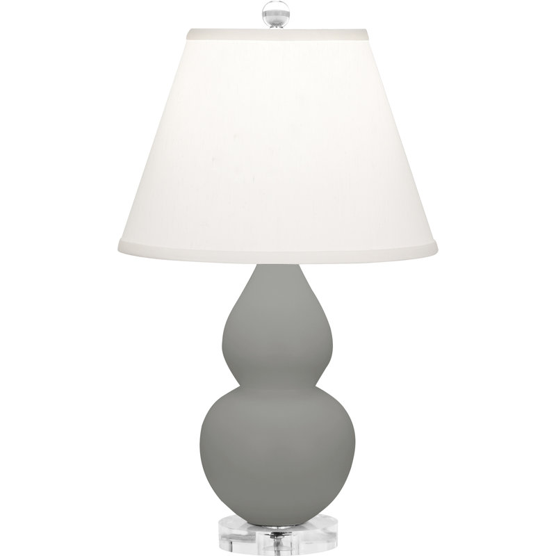 Small Double Gourd Table Lamp, Smoky Taupe