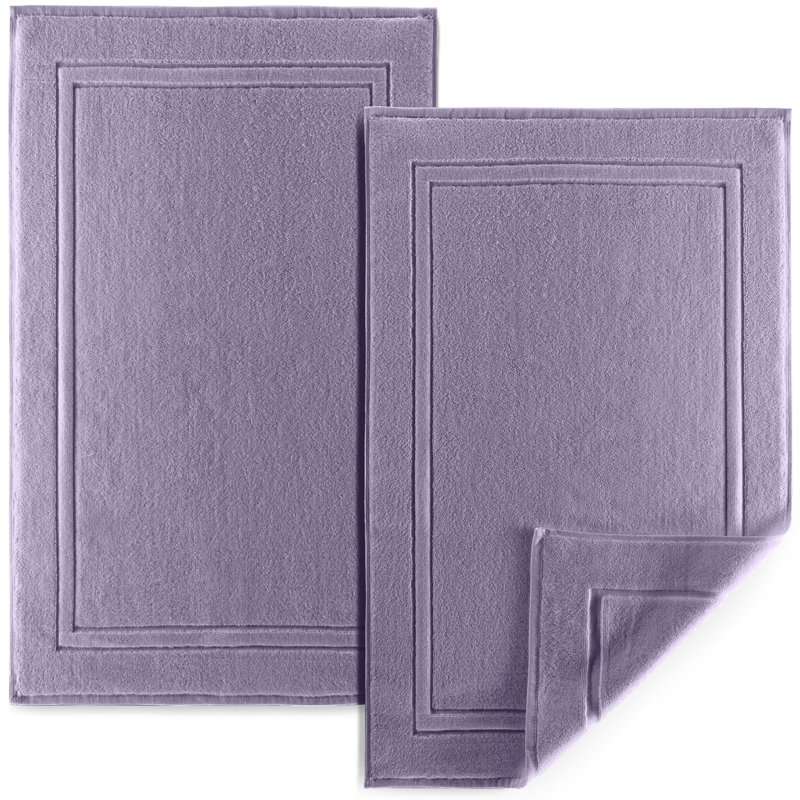 100% Cotton Bath Mat, 34", 22", Light Purple