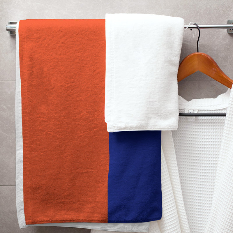 Bath Towel, Orange/Blue
