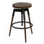 Tabouret pivotant en bois massif Melra