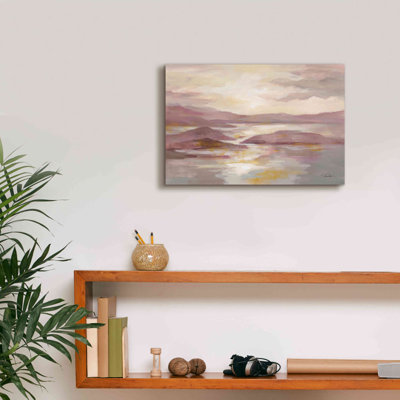 «Pink and Gold Landscape» par Silvia Vassileva, art mural sur toile
