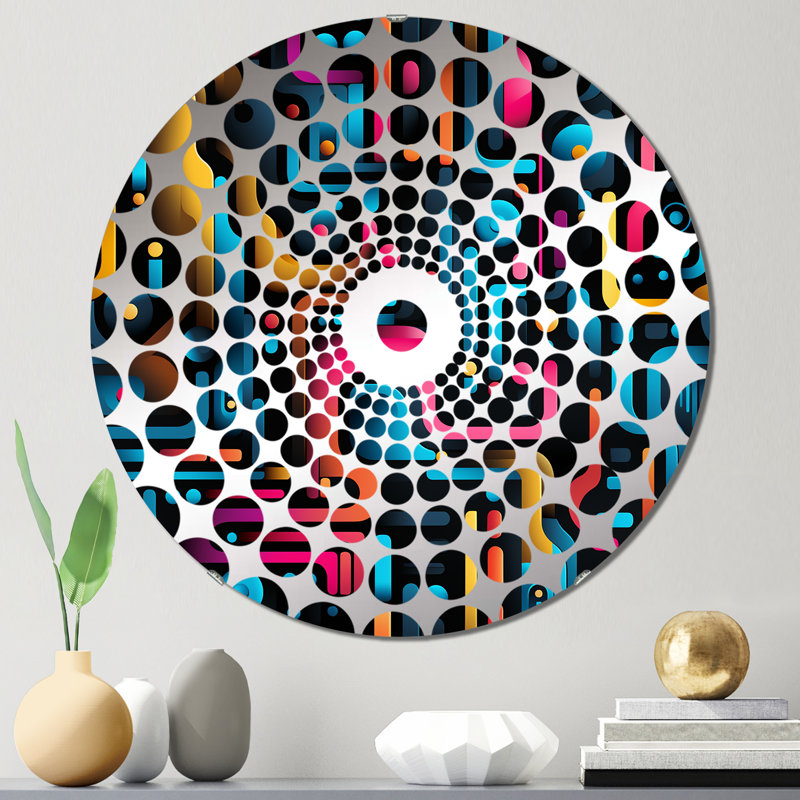 Miroir Neon Futuristic Lined, 23,6 po x 23,6 po