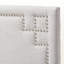 Tête de lit tapissier rectangulaire gris-beige H 23,34 po x l 38,54 po x P 2,06 po-726332882