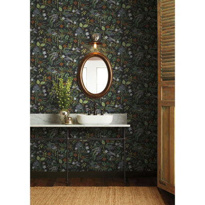Juniper Forest 20' L x 27" W Peel and Stick Wallpaper