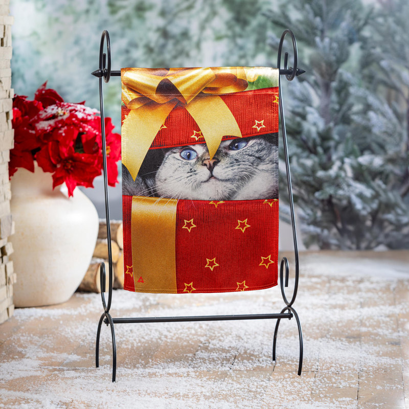 Drapeau de jardin cadeau chat