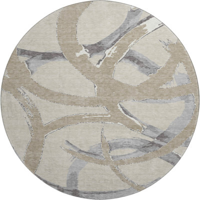 Premium Machine Washable Magaw AMF1022 Circles Rug