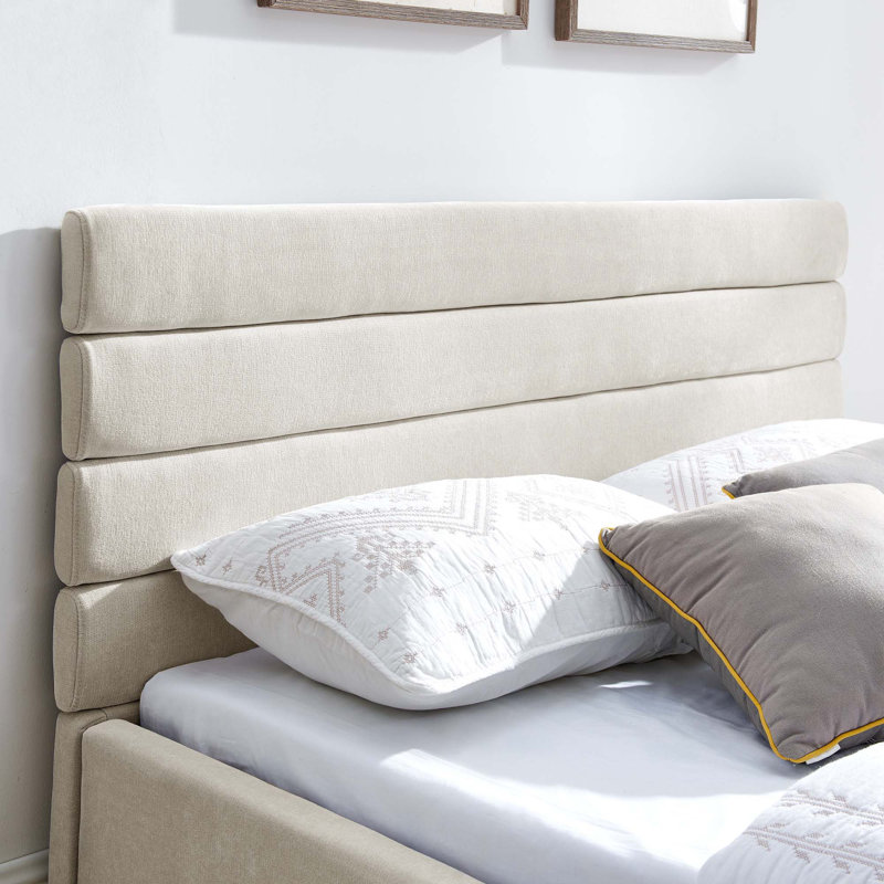 Structure de lit Ishaan, Beige