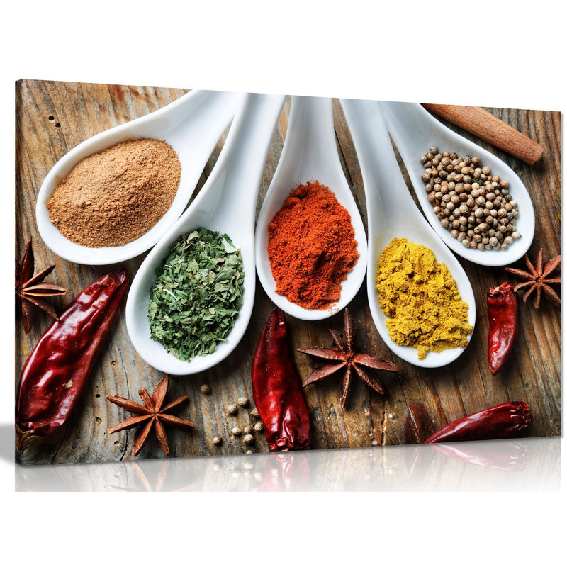 Spices On Table - Wrapped Canvas Print, 51cm H x 76cm W