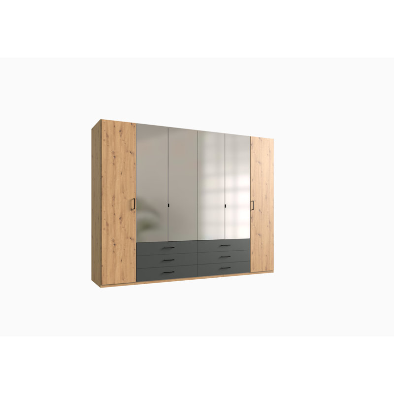 Loftis 6 Door Manufactured Wood Wardrobe