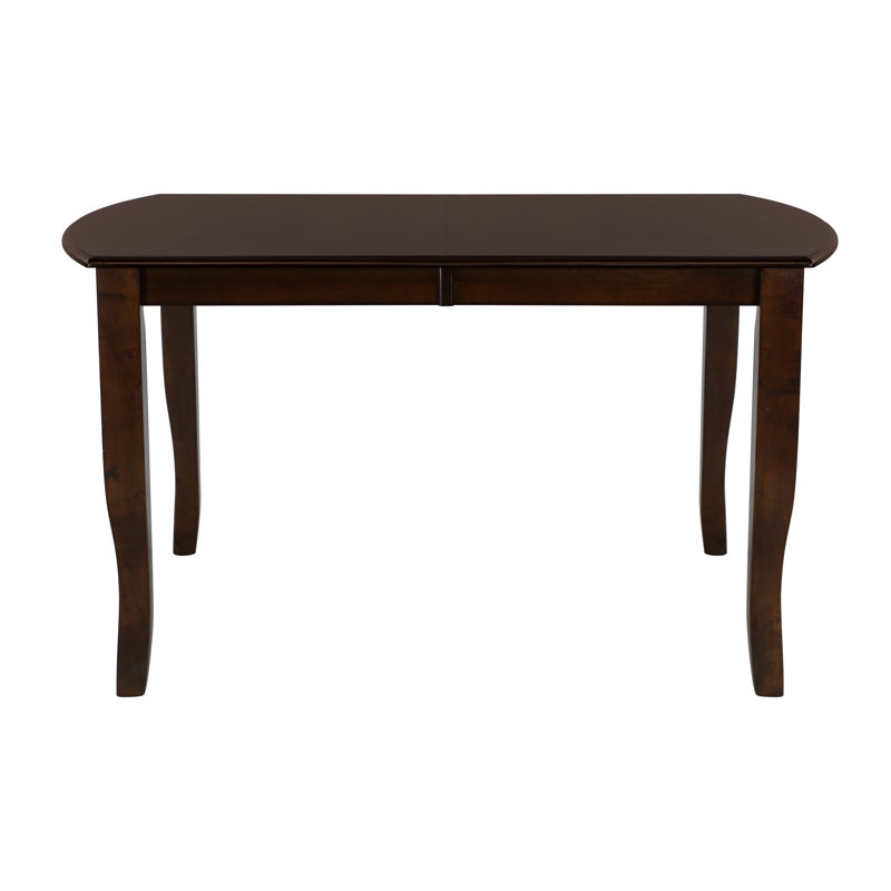 Table de salle à manger en placage de bois de manguier couleur cerisier foncé