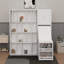 Lit escamotable mural simple avec bibliothèque et armoire supérieure-1330607905