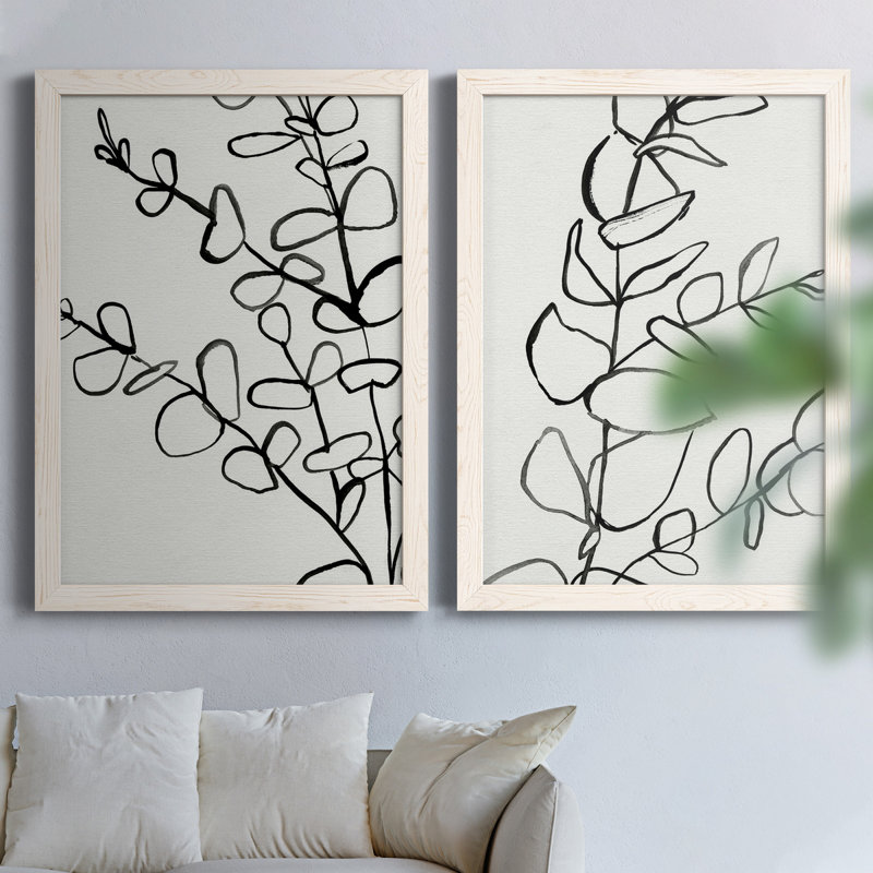 Sprig Contour I Sprig Contour I - ensemble de 2 reproductions d'art sur toile, H 31,5 po x l 47 po x P 1,5 po