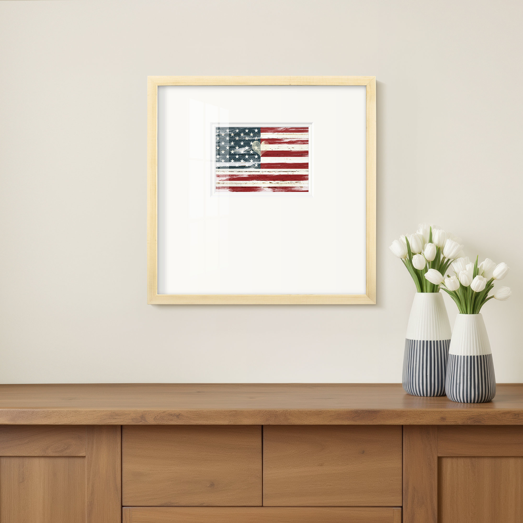 Heart Of America, 17" H x 17" W x 1.25" D
