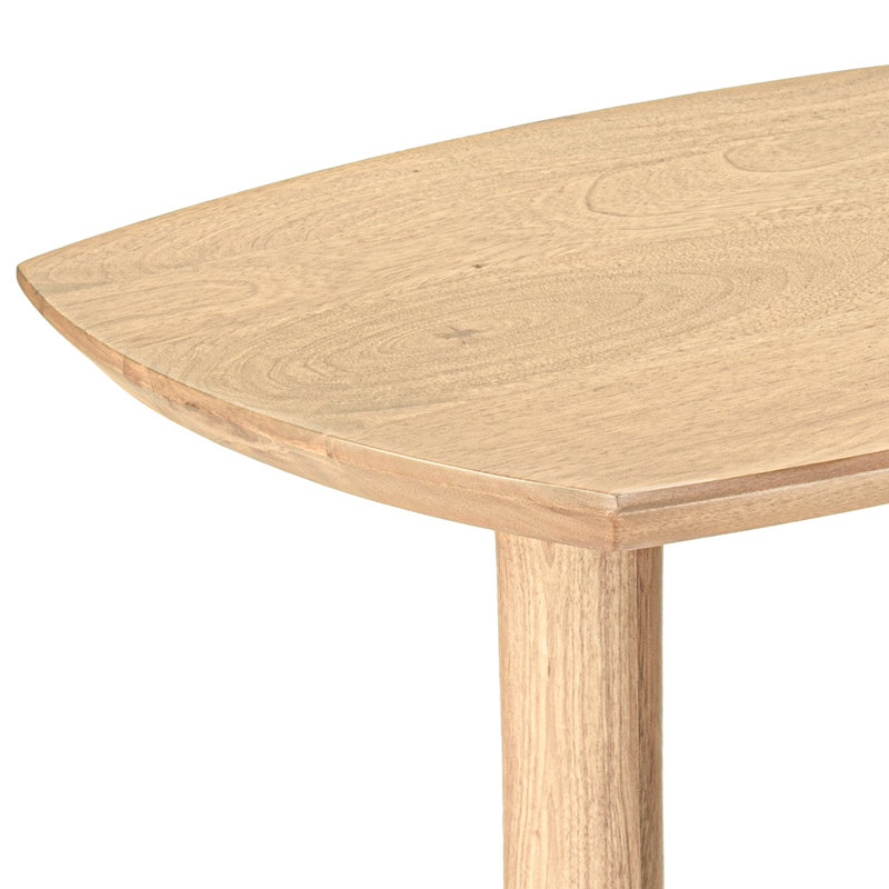 Table de bout en bois massif Hannabel, Blond naturel
