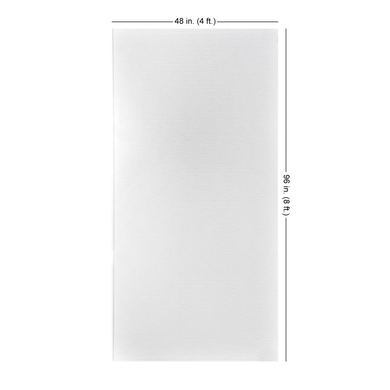 Gobi Horizontal MirroFlex 4ft. x 8ft. Glue Up PVC 3D Wall Panels 96 sq.ft., Winter White