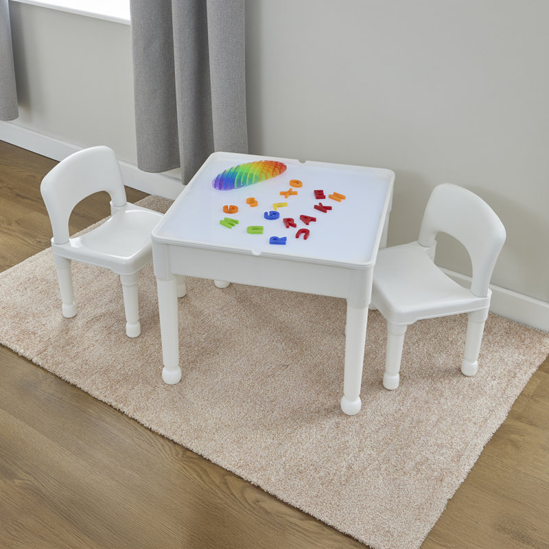Kids Light Table And Two Chairs Set