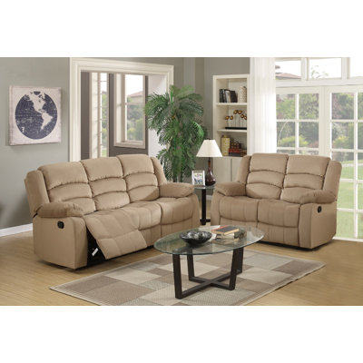 Two Piece Indoor Brown Microsuede Five Person Seating Set Two Piece Indoor Brown Microsuede Five Person Seating Set