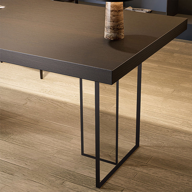 Bureau d'écriture Smoky Wood, 29.53" H x 62.99" W x 27.56" D