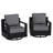 Oneita Modern Outdoor Aluminum 2-piece Swivel Armchair Set with Durable All-weather 6 Inch Thick Grey Cushions-1500929321