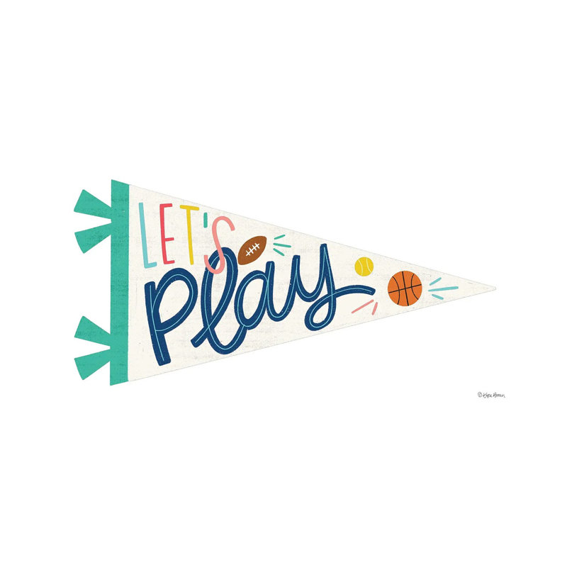 Let's Play Pennant by Kyra Brown - Wrapped Canvas Print, 66.04 cm H x 45.72 cm W x 3.175 cm D
