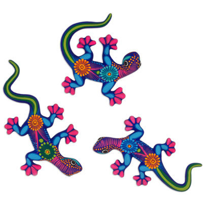 Décoration murale en céramique amusante lézard