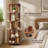  Modern Solid Wood 5 Tier Rotating Rolling Bookcase for Small Spaces