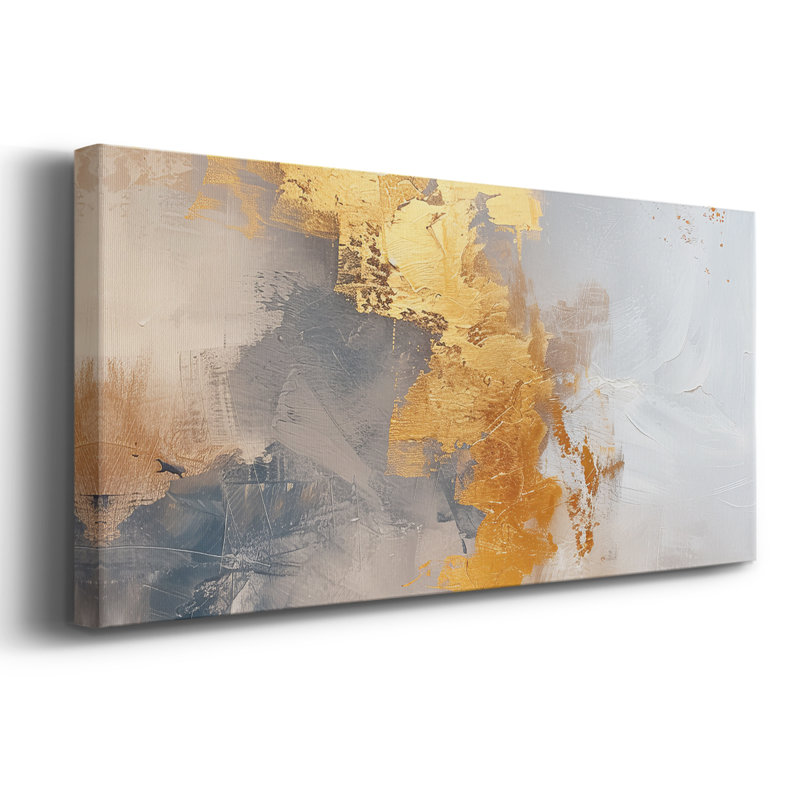 Toile tendue avec châssis abstrait # 4 LXI-Abstract, H 20 po x l 50 po