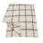 Ivory/Brown Transitional Checkered Hand-Woven Polyester Throw Blanket