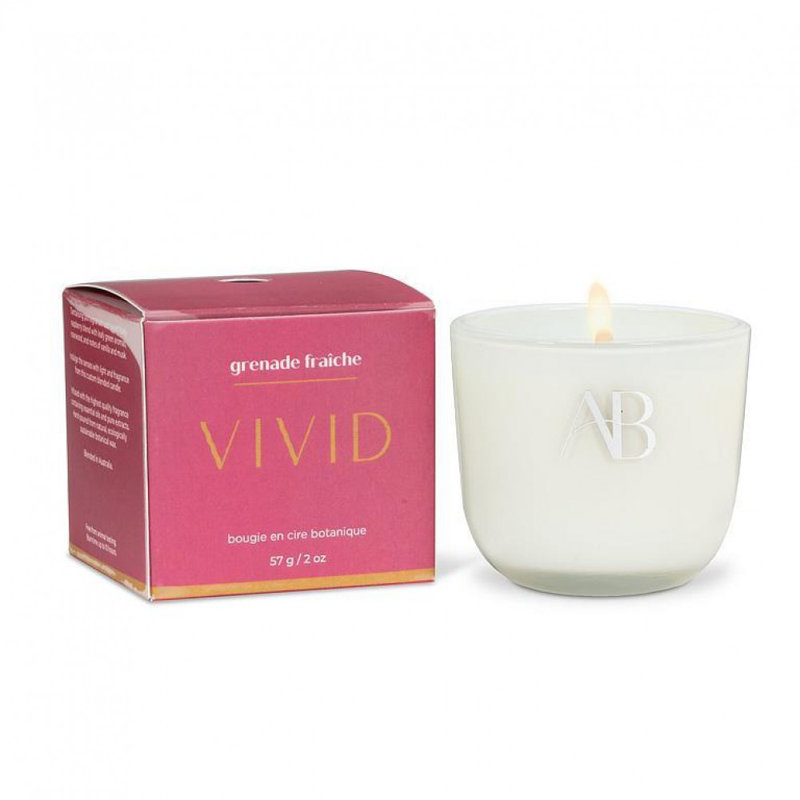 Bougie sureau à la noix de coco et piédestal, Rose