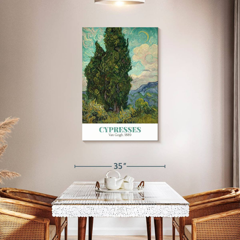 Affiche de l'exposition Cypresses Van Gogh, H 45 po x l 30 po