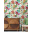 Papier peint non tissé à motif floral non tissé blanc cassé et chromatique Wildon Home® Designs-303140670