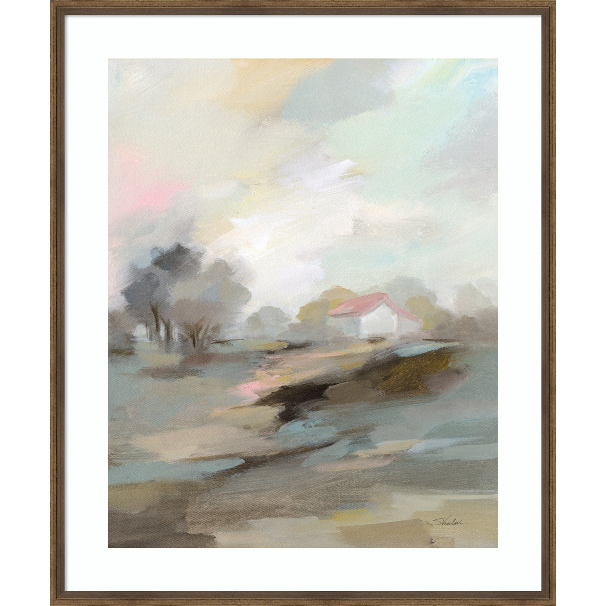 Farm In April by Silvia Vassileva, 28" W x 33" H, Bronze