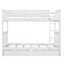 Lit superposé blanc avec rangement Twintwin - Les échelles robustes et fiables dans les tiroirs rehaussent l'utilité de la chambre à coucher