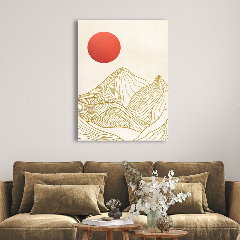 Nordic Sunset On The Mountains I by Sayaka Miko - Wrapped Canvas Print, 100cm H x 70cm W x 4cm D