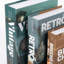 3 boîtes à livres décoratives vertes rétro 3 pièces