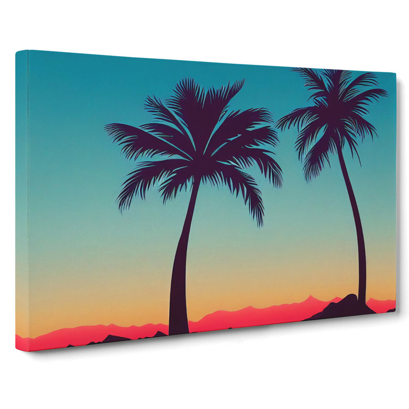 Cool Palm Trees - Wrapped Canvas, 35cm H x 50cm W x 3cm D