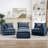 L-Shape Chenille Sectional Couches with Movable Ottoman-965963756