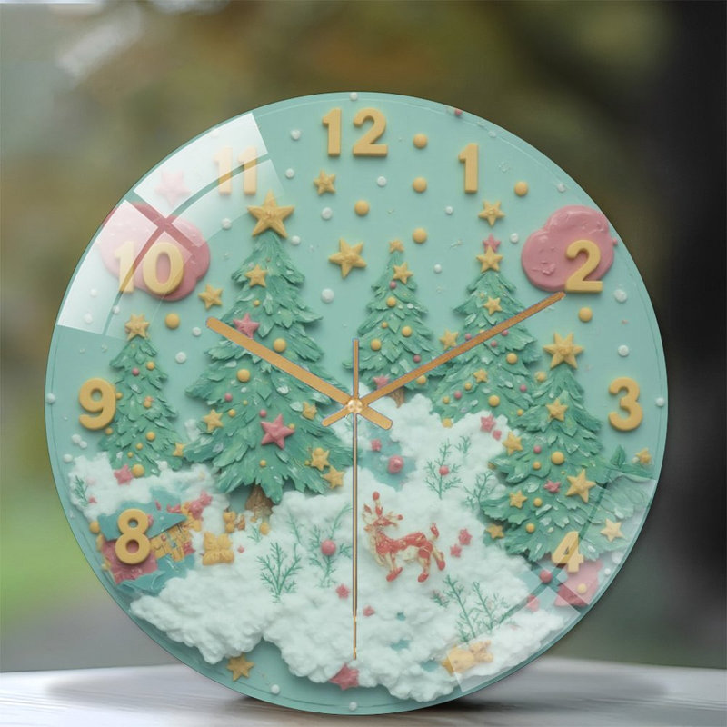 Horloge murale de Noël 12 po
