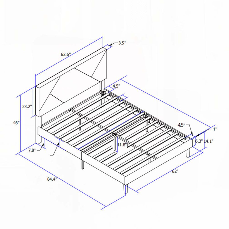 Upholstered Platform Bed